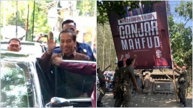 Baliho Ganjar-Mahfud di Bali Dipasang Kembali Saat Presiden Jokowi Pergi