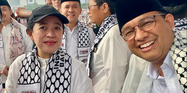 Massa Aksi Bertahan Palestina Menghina Puan dan Memuji Anies Baswedan