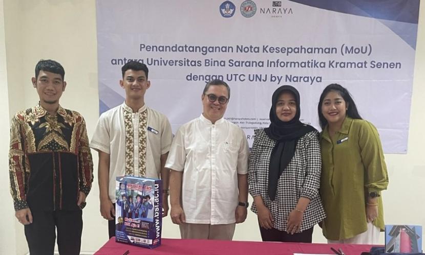 Prodi Perhotelan Universitas BSI Menandatangani Memorandum of Understanding dengan Hotel UTC-UNJ oleh Naraya Jakarta