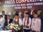 Yadi-Pipin Jadi Pasangan Terakhir Daftar ke KPU Purwakarta